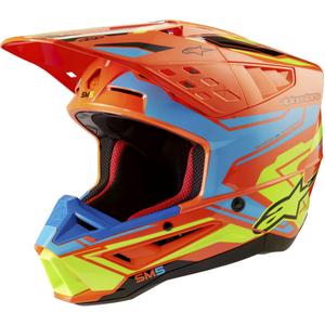 Kask motocrossowy Alpinestars S-M5 Action 2 fluo pomarańczowo-jasnoniebieski-fluo żółty