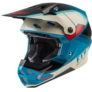 Kask motocrossowy FLY Racing Formula CP czarno-szaro-turkusowy