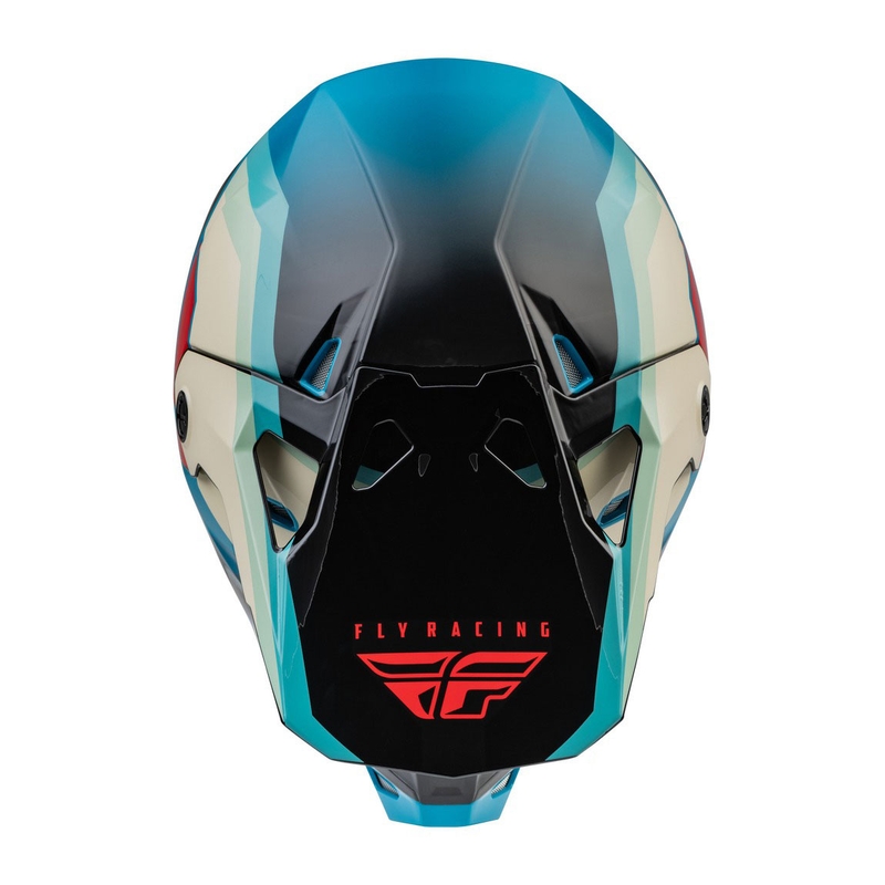 Kask motocrossowy FLY Racing Formula CP czarno-szaro-turkusowy