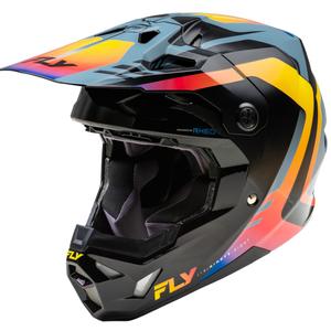 Kask motocrossowy FLY Racing Formula CP czarno-szaro-tęczowy