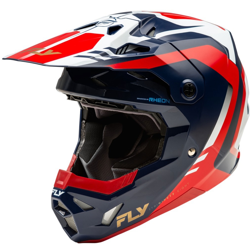 Kask motocrossowy FLY Racing Formula CP czerwono-biało-niebieski