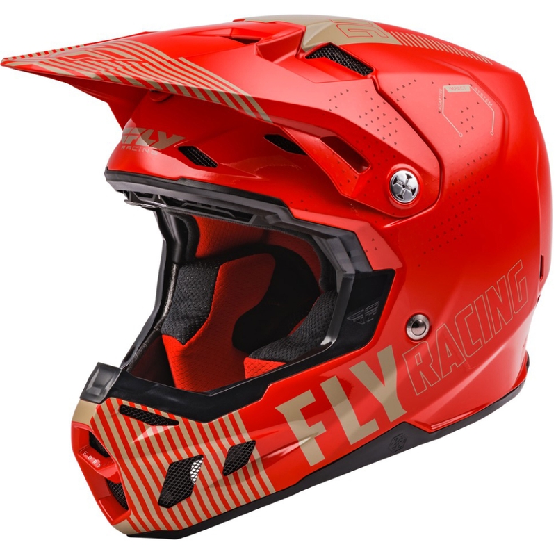 Kask motocrossowy FLY Racing Formula CC Primary czerwono-piaskowy