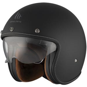 Kask motocyklowy otwarty MT Le Mans 2 SV S SOLID A1 matowy czarny