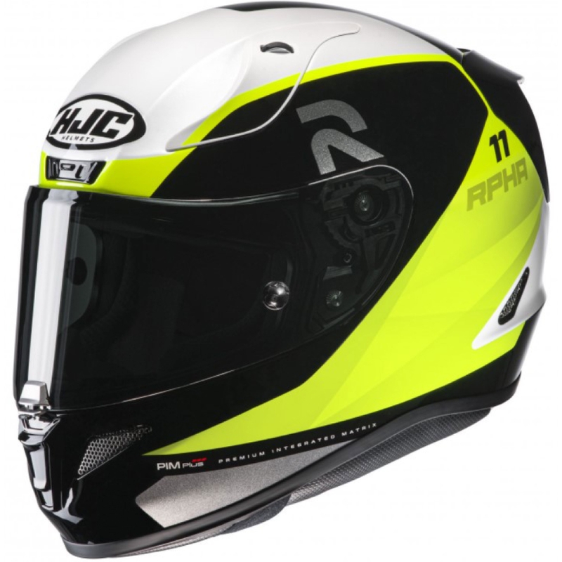 Integralny kask motocyklowy HJC RPHA 11 Texen MC3H biało-żółto-czarny