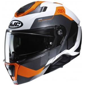 Kask HJC i91 Carst MC7 flip-up czarno-szaro-biało-pomarańczowy