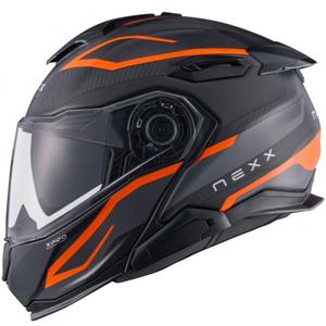 Kask motocyklowy typu flip-up Nexx X.Lifetour PRO Mile matowy pomarańczowo-szary
