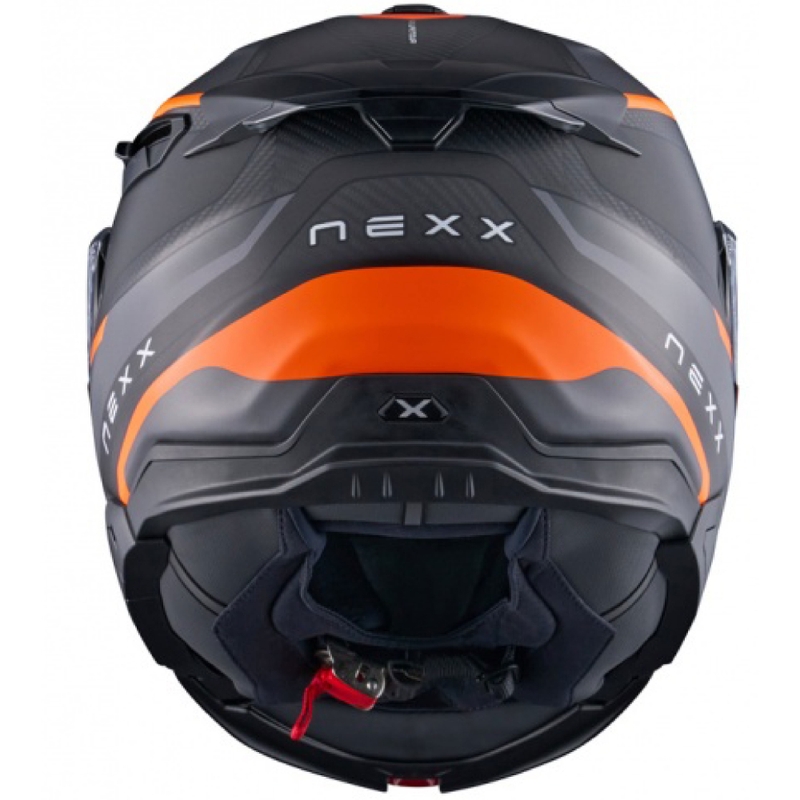 Kask motocyklowy typu flip-up Nexx X.Lifetour PRO Mile matowy pomarańczowo-szary wyprzedaż