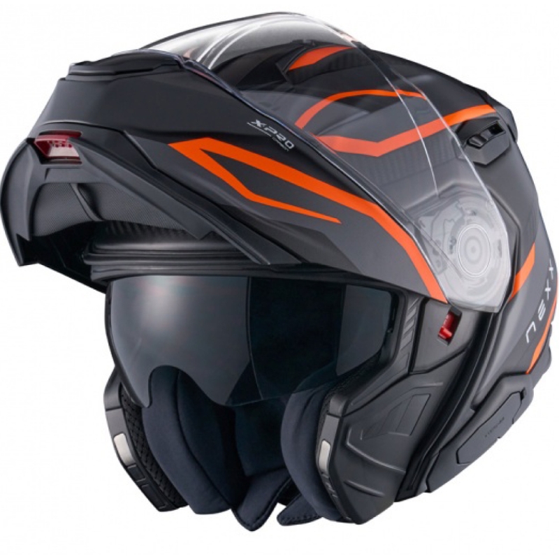 Kask motocyklowy typu flip-up Nexx X.Lifetour PRO Mile matowy pomarańczowo-szary wyprzedaż