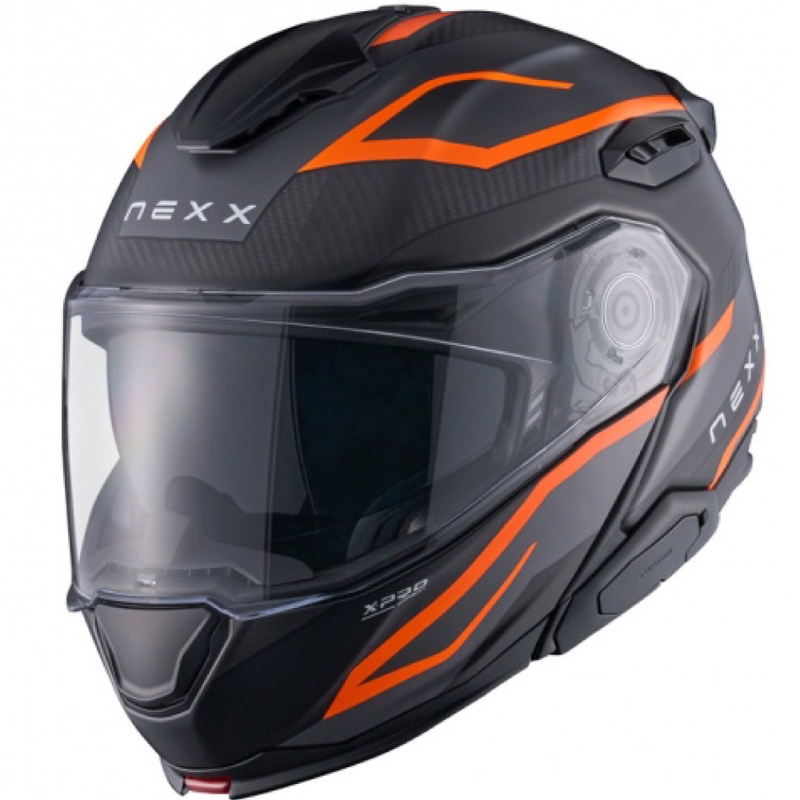 Kask motocyklowy typu flip-up Nexx X.Lifetour PRO Mile matowy pomarańczowo-szary wyprzedaż