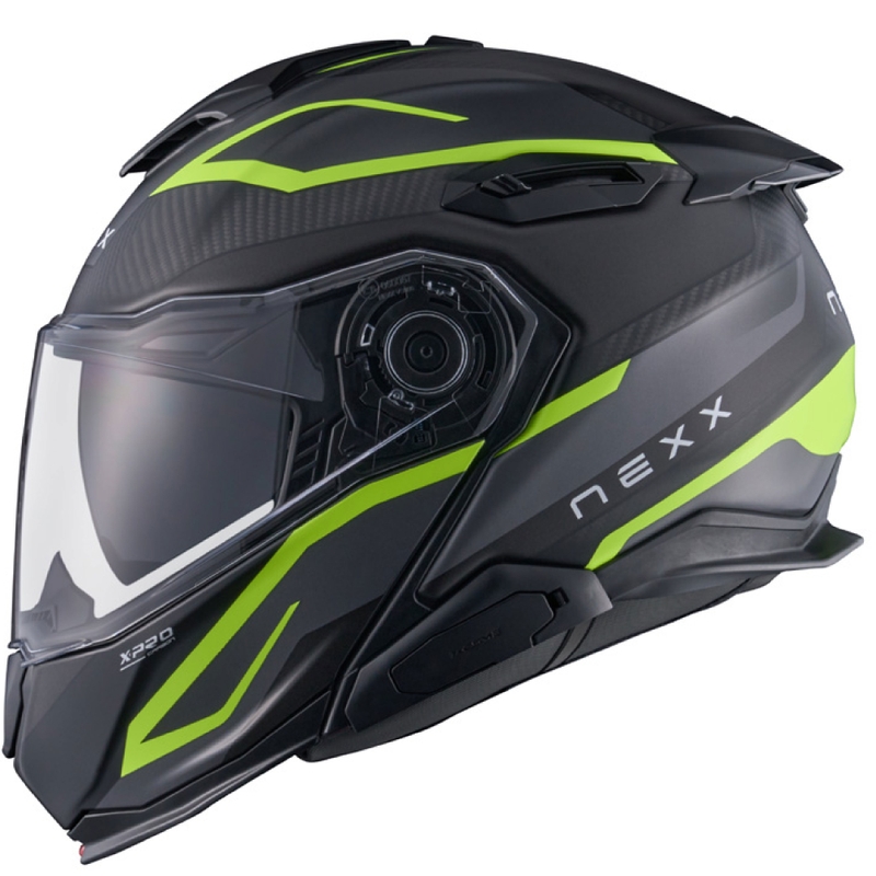 Kask motocyklowy składany Nexx X.Lifetour PRO Mile, matowy, szaro-fluo żółty