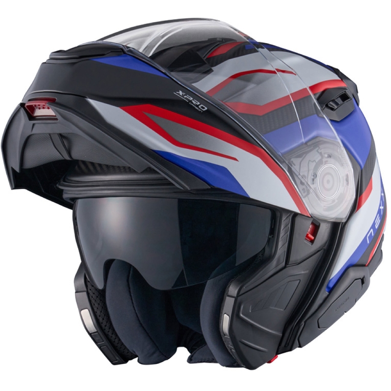 Kask motocyklowy typu flip-up Nexx X.Lifetour PRO Mile matowy niebiesko-czerwony