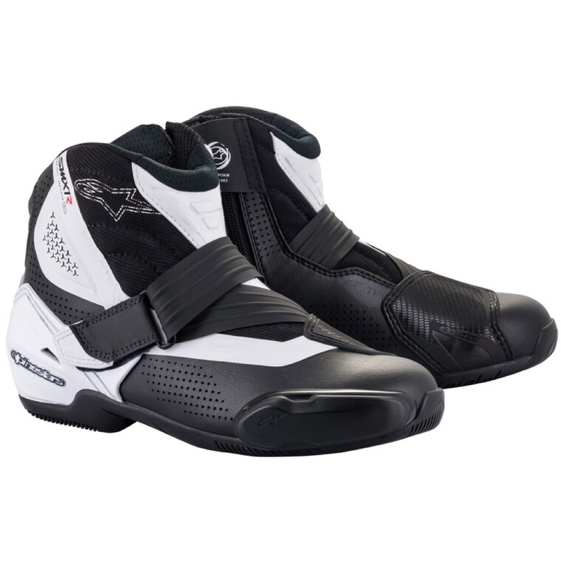 Buty motocyklowe Alpinestars SMX-1 R Wentylowane czarno-białe