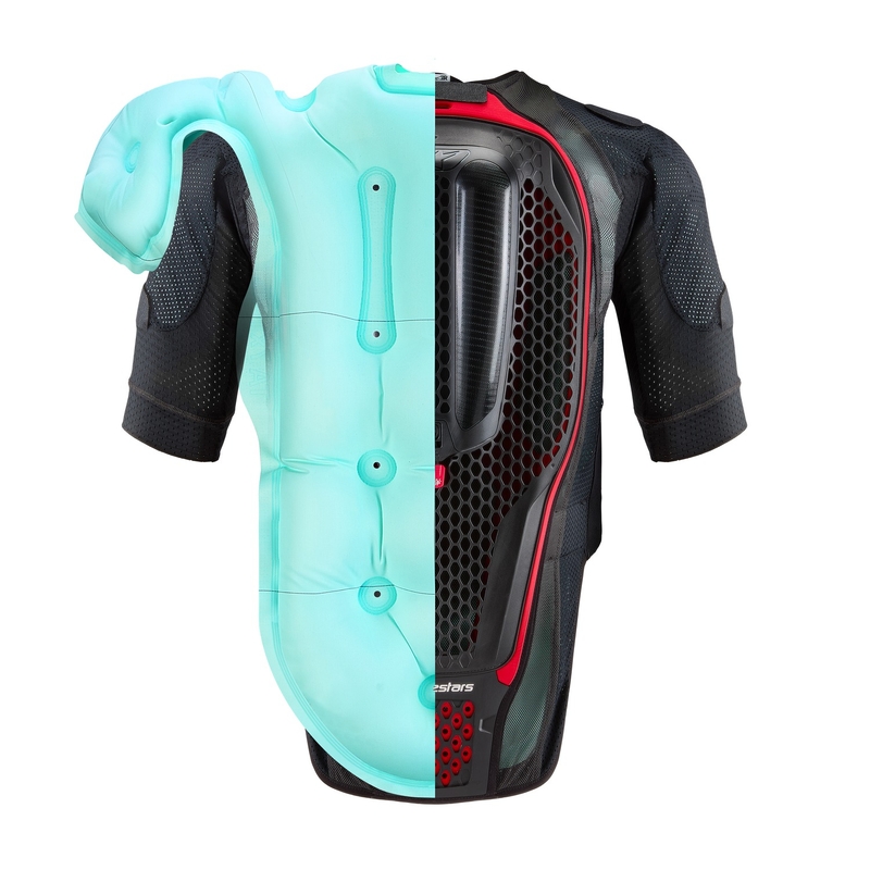 Kamizelka z poduszką powietrzną Alpinestars TECH-AIR®7X System czarno-czerwona