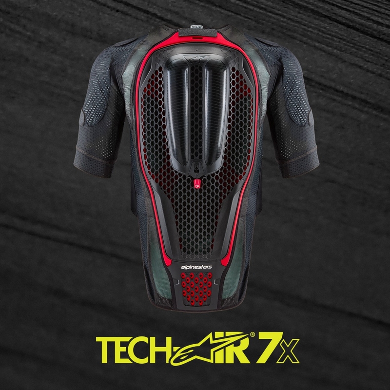 Kamizelka z poduszką powietrzną Alpinestars TECH-AIR®7X System czarno-czerwona