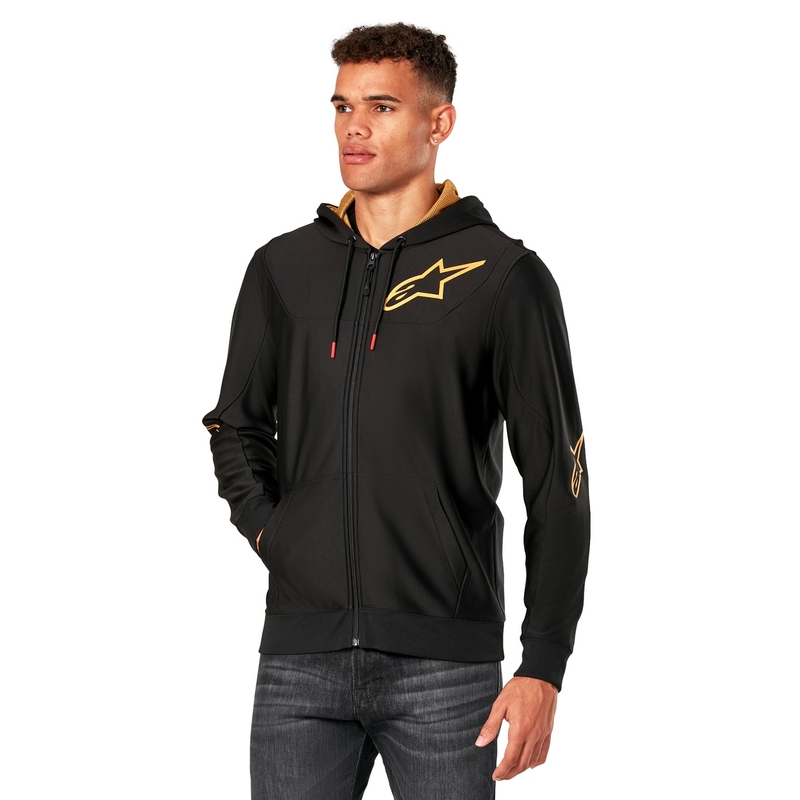 Bluza z kapturem Alpinestars Sessions 3 czarno-złota