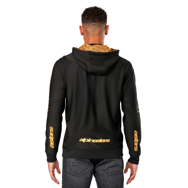 Bluza z kapturem Alpinestars Sessions 3 czarno-złota