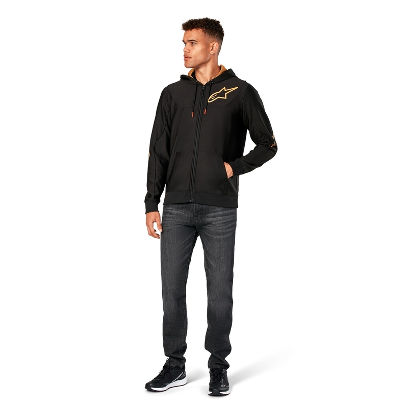 Bluza z kapturem Alpinestars Sessions 3 czarno-złota