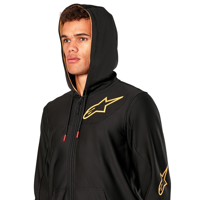 Bluza z kapturem Alpinestars Sessions 3 czarno-złota