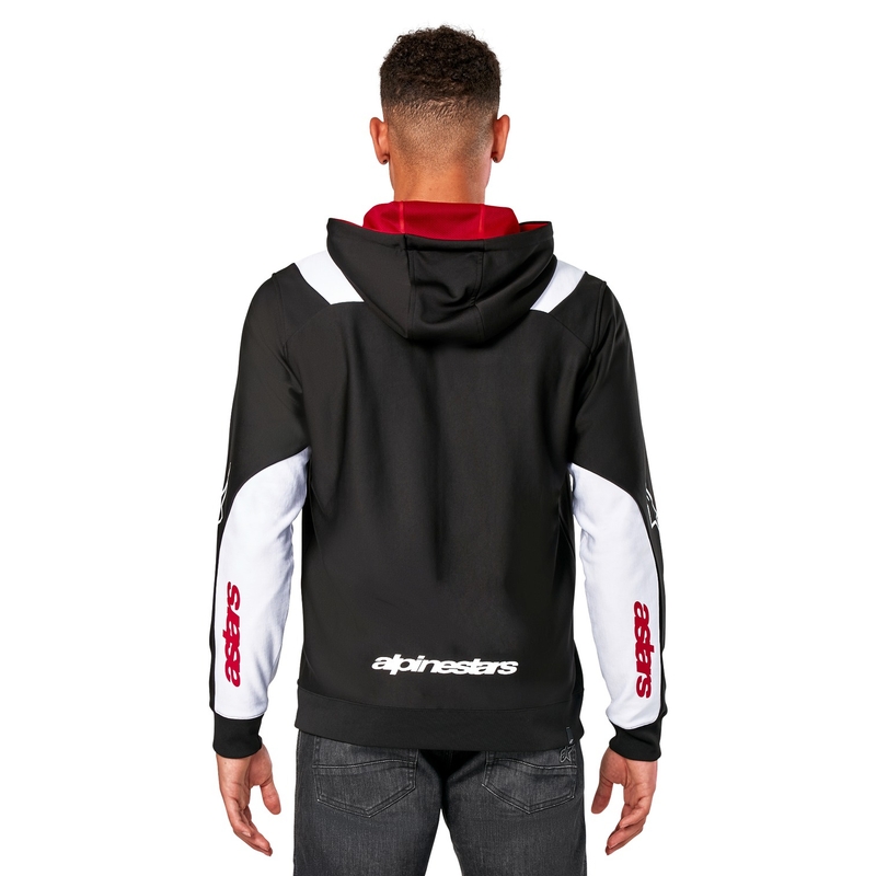 Bluza z kapturem Alpinestars Sessions 3 w kolorze czarno-biało-czerwonym