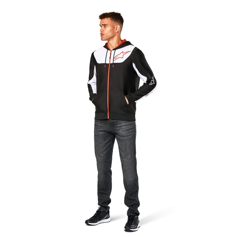 Bluza z kapturem Alpinestars Sessions 3 w kolorze czarno-biało-czerwonym