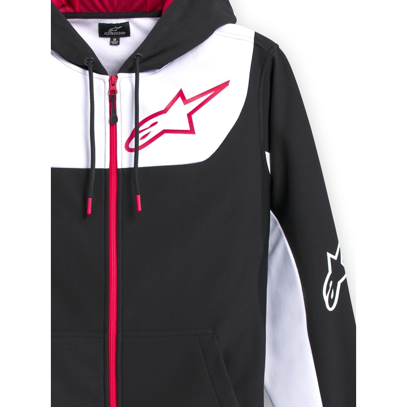 Bluza z kapturem Alpinestars Sessions 3 w kolorze czarno-biało-czerwonym