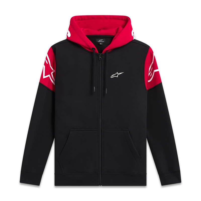 Bluza z kapturem Alpinestars Velocity czarno-czerwona