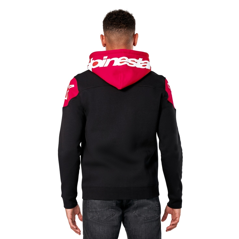 Bluza z kapturem Alpinestars Velocity czarno-czerwona