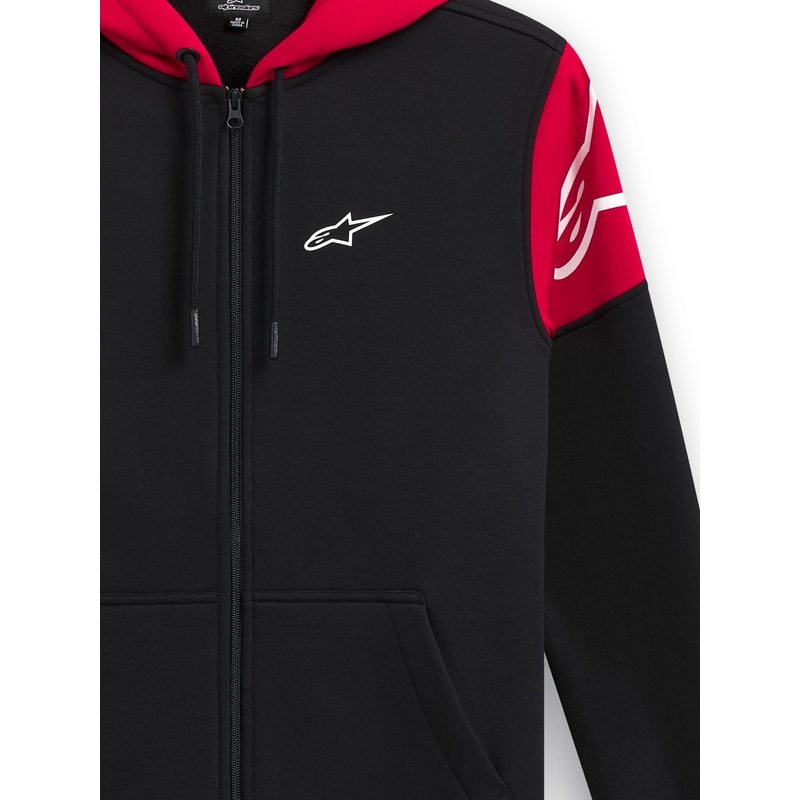 Bluza z kapturem Alpinestars Velocity czarno-czerwona