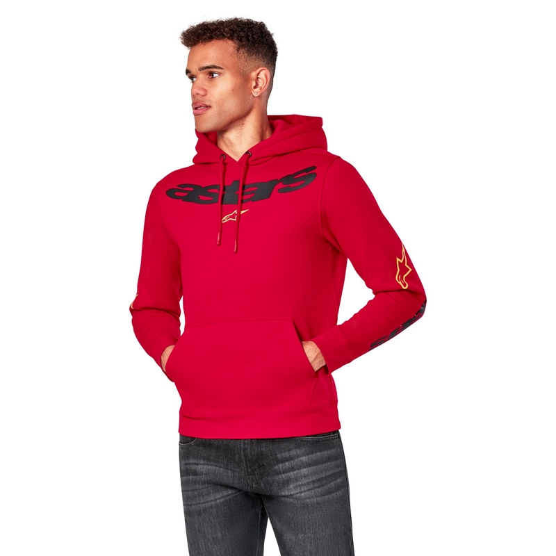 Bluza z kapturem Alpinestars Elliptic czerwona