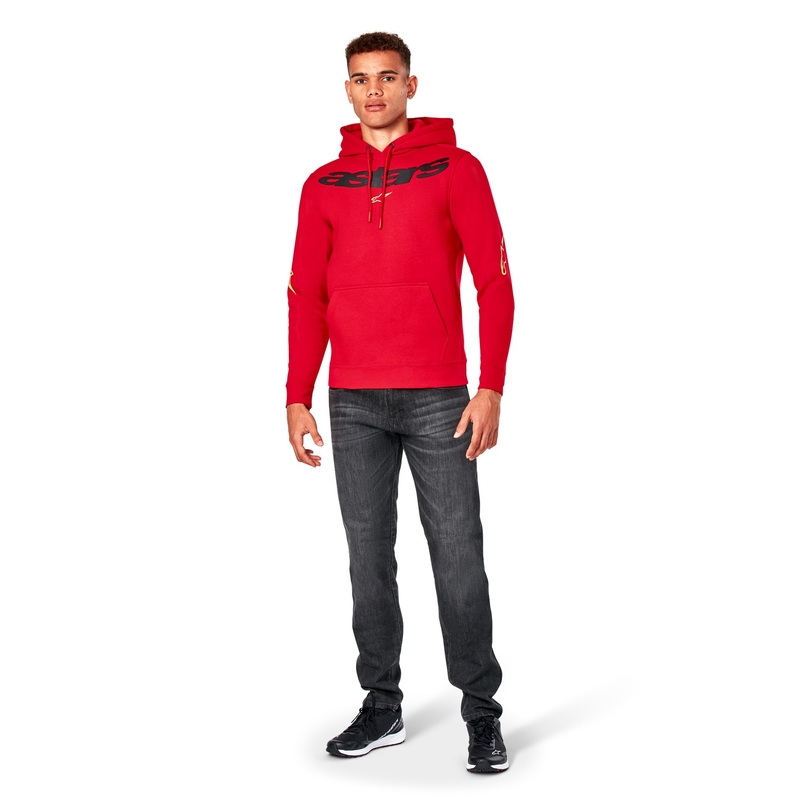 Bluza z kapturem Alpinestars Elliptic czerwona