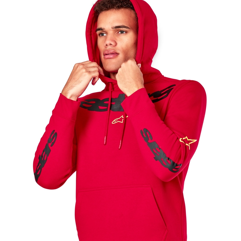 Bluza z kapturem Alpinestars Elliptic czerwona
