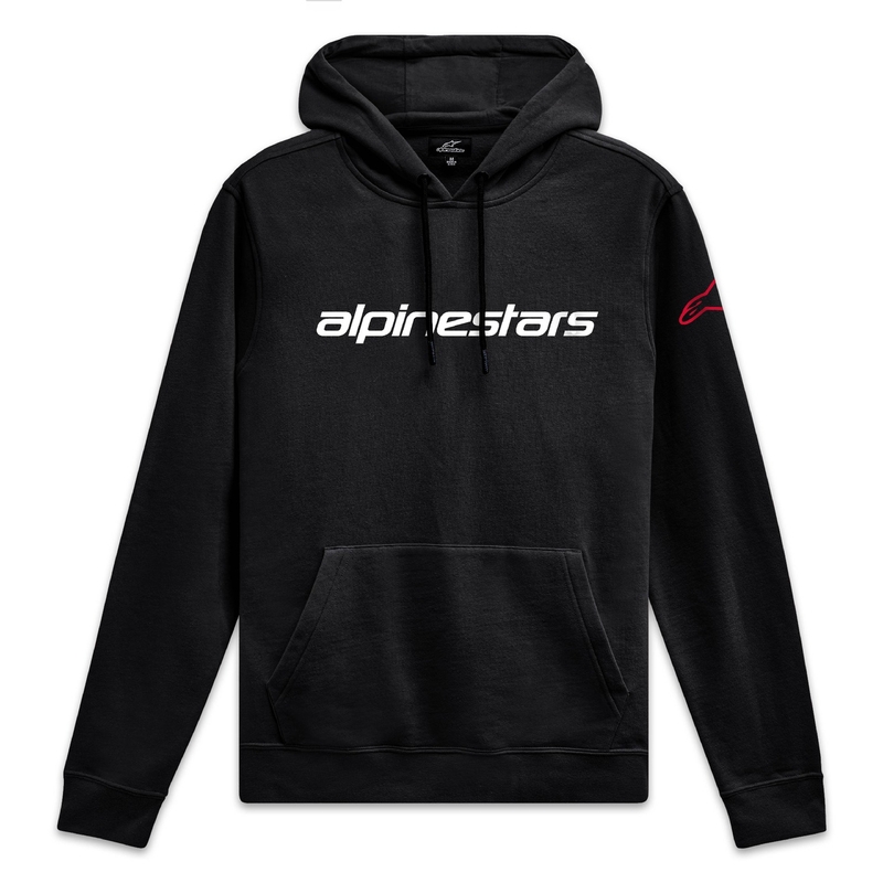 Bluza z kapturem Alpinestars Wordmark 3 czarno-biało-czerwona
