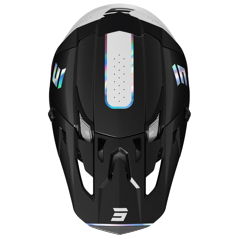 Kask motocrossowy Shot Core Honor czarno-holograficzna perła