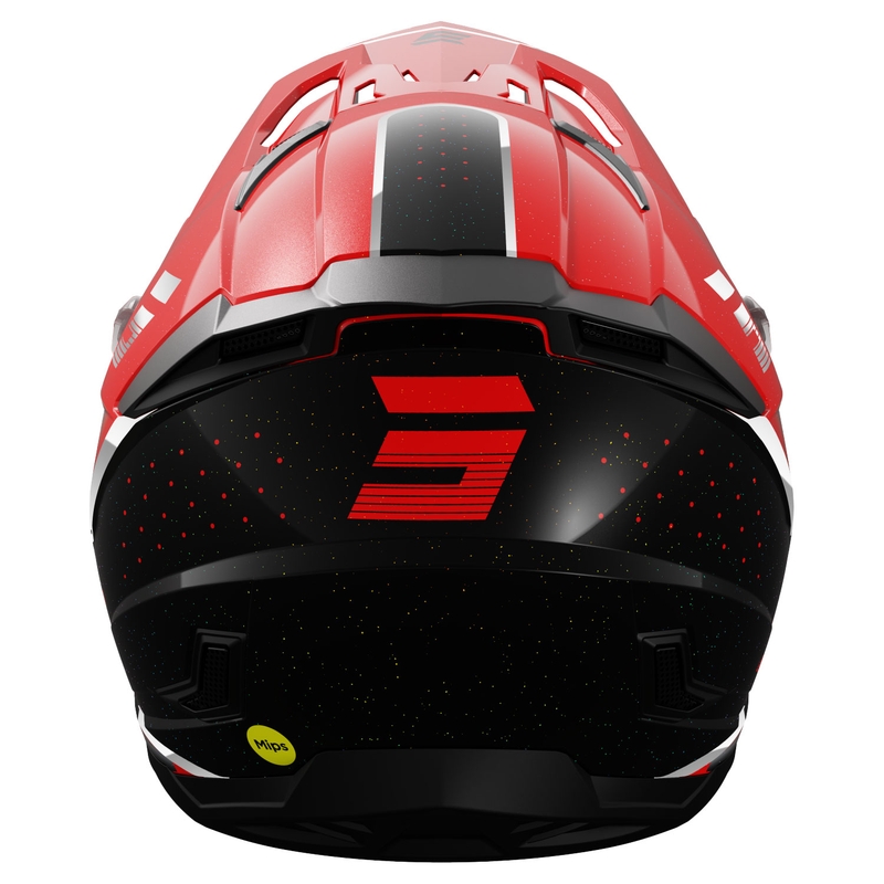 Kask motocrossowy Shot Core Honor czerwono-czarno-perłowy