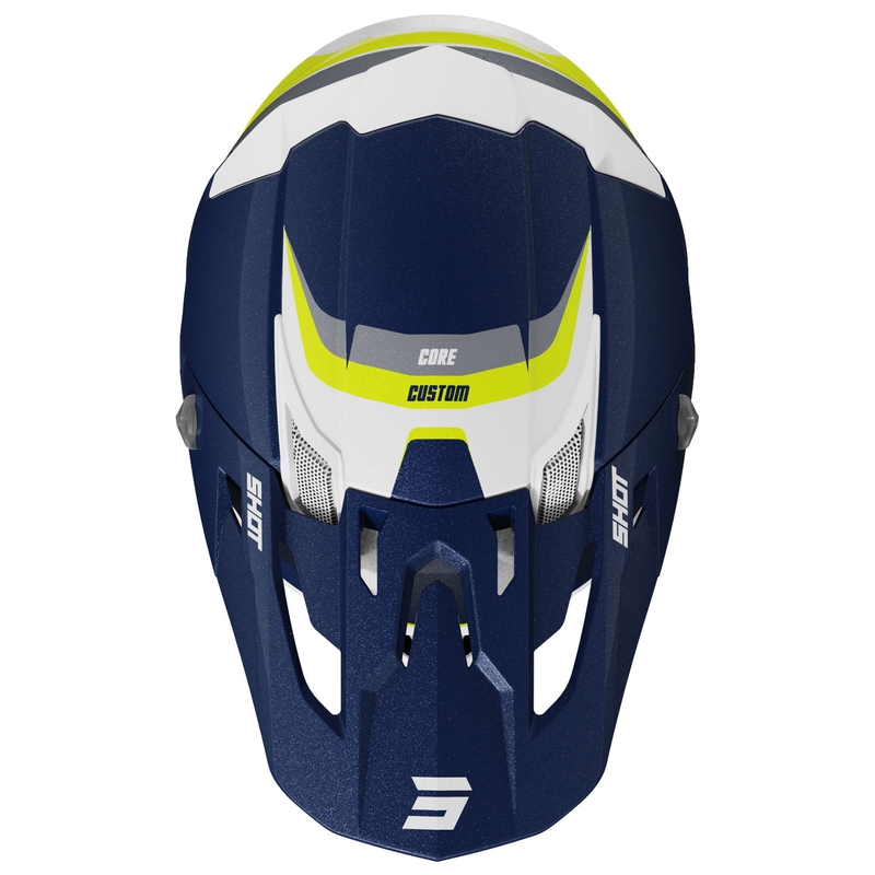 Kask motocrossowy Shot Core Custom niebiesko-perłowy