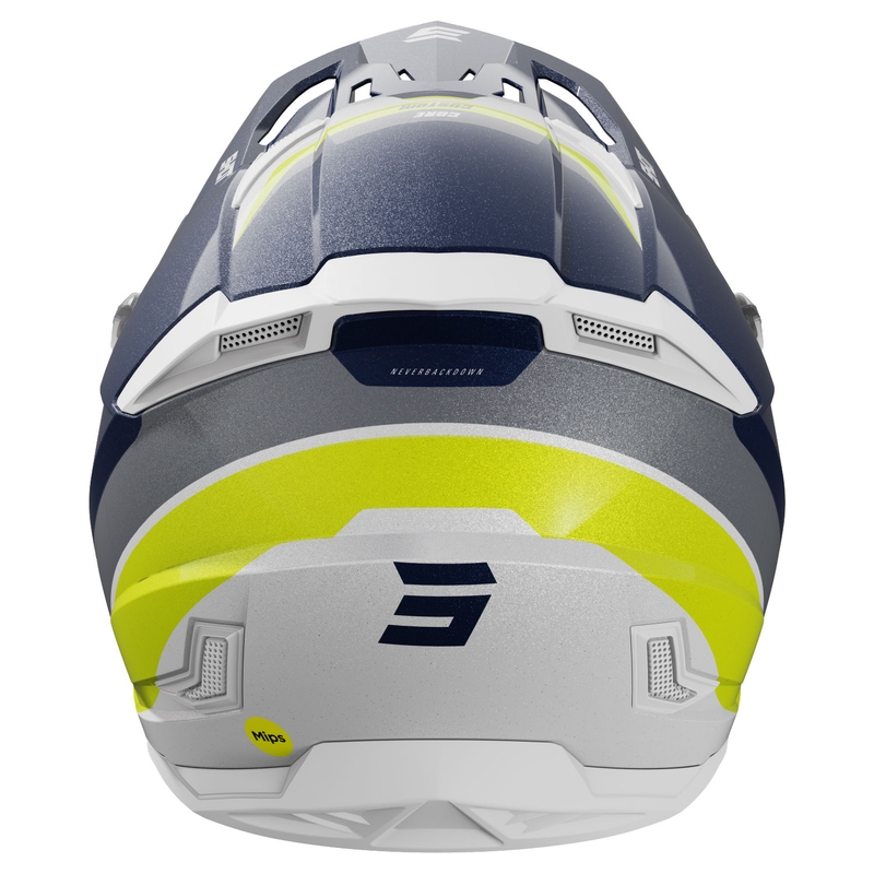 Kask motocrossowy Shot Core Custom niebiesko-perłowy