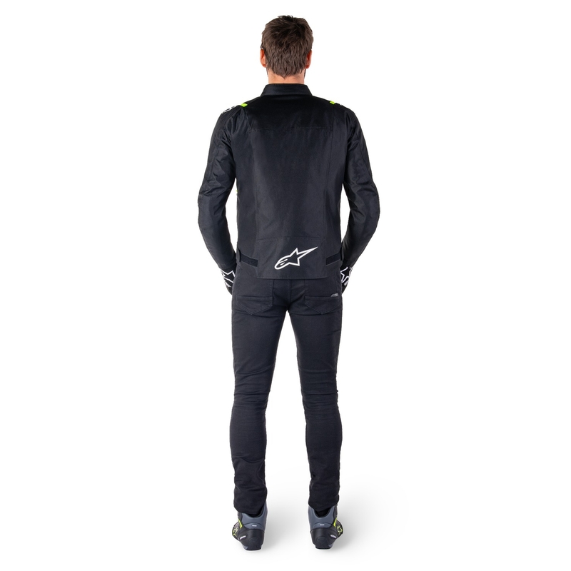 Alpinestars T-SPS 2 Wodoodporna kurtka motocyklowa w kolorze czarno-biało-fluo żółtym