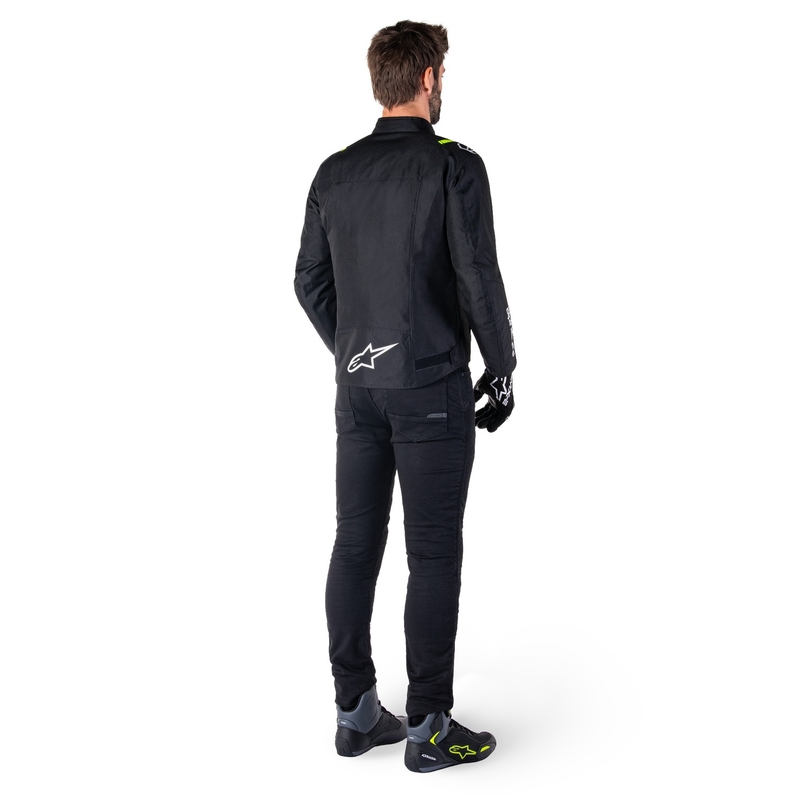 Alpinestars T-SPS 2 Wodoodporna kurtka motocyklowa w kolorze czarno-biało-fluo żółtym