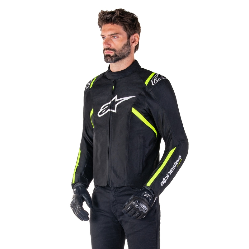 Alpinestars T-SPS 2 Wodoodporna kurtka motocyklowa w kolorze czarno-biało-fluo żółtym