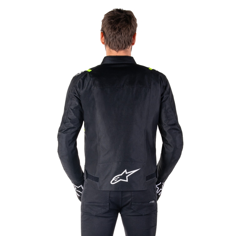 Alpinestars T-SPS 2 Wodoodporna kurtka motocyklowa w kolorze czarno-biało-fluo żółtym
