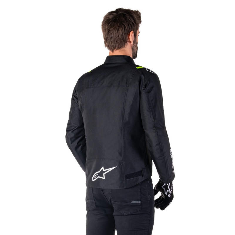 Alpinestars T-SPS 2 Wodoodporna kurtka motocyklowa w kolorze czarno-biało-fluo żółtym
