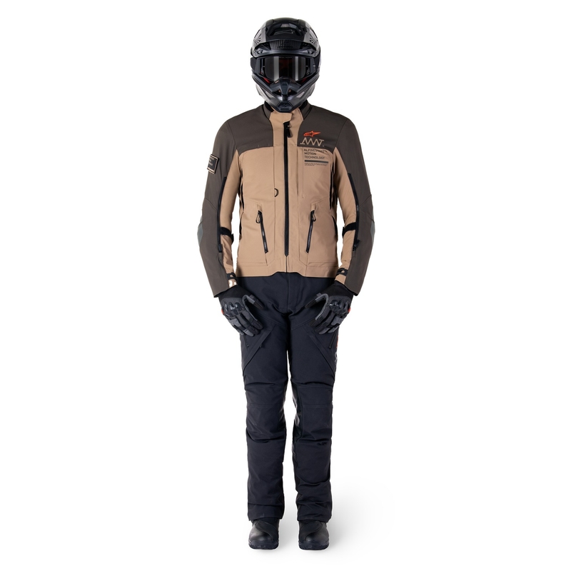 Kurtka motocyklowa Alpinestars AMT-8 Stretch Drystar XF brązowo-khaki