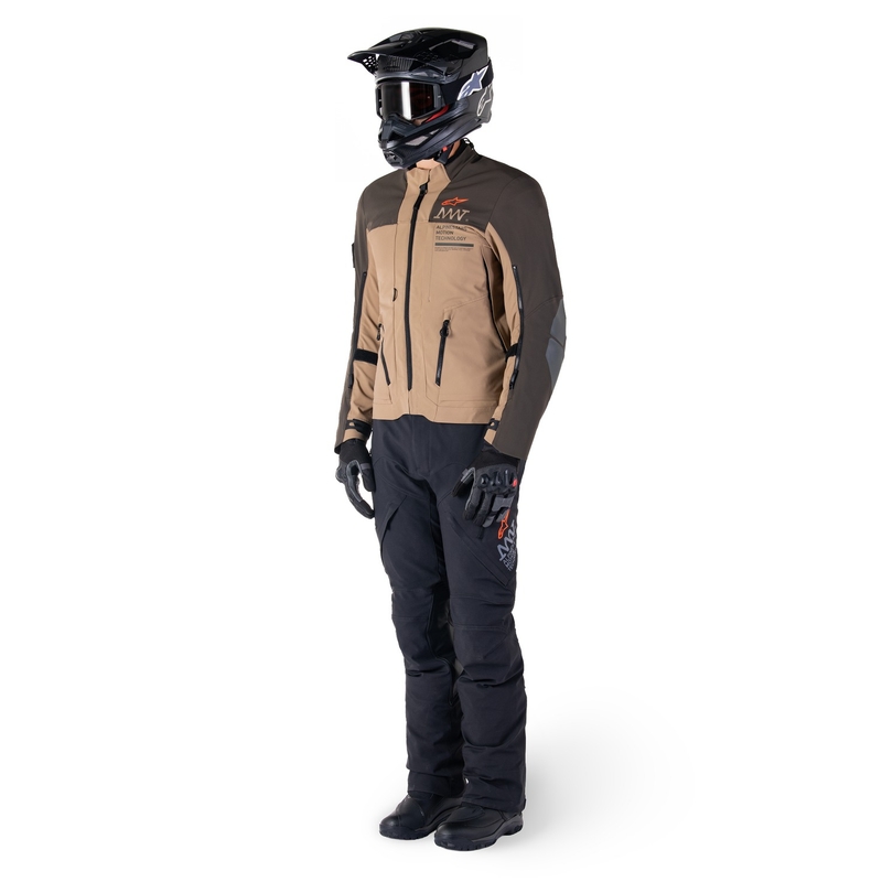 Kurtka motocyklowa Alpinestars AMT-8 Stretch Drystar XF brązowo-khaki