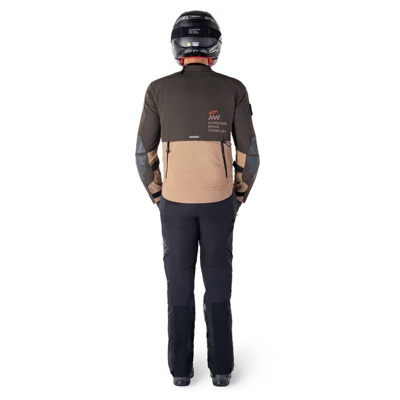 Kurtka motocyklowa Alpinestars AMT-8 Stretch Drystar XF brązowo-khaki