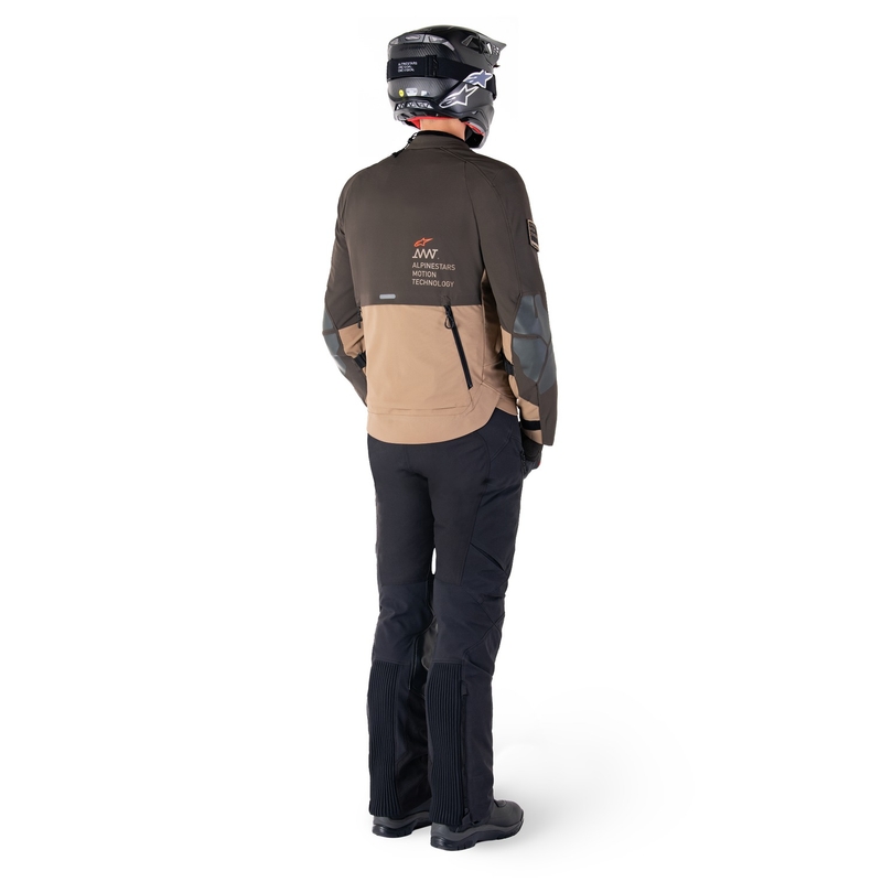 Kurtka motocyklowa Alpinestars AMT-8 Stretch Drystar XF brązowo-khaki