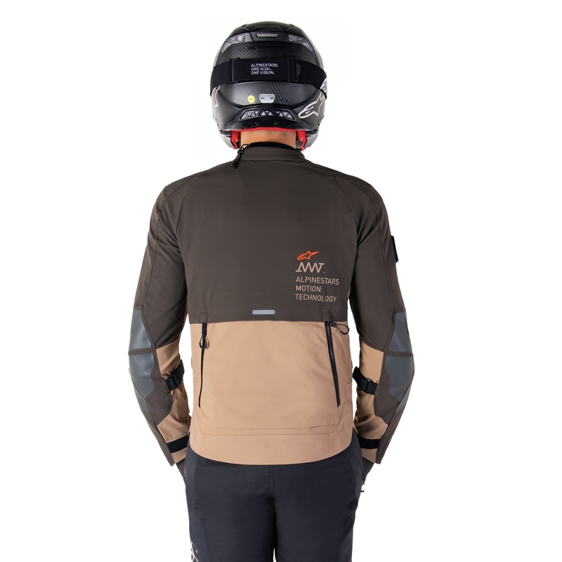 Kurtka motocyklowa Alpinestars AMT-8 Stretch Drystar XF brązowo-khaki