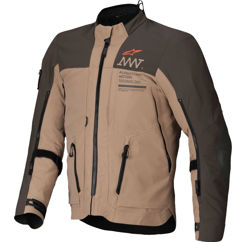 Kurtka motocyklowa Alpinestars AMT-8 Stretch Drystar XF brązowo-khaki