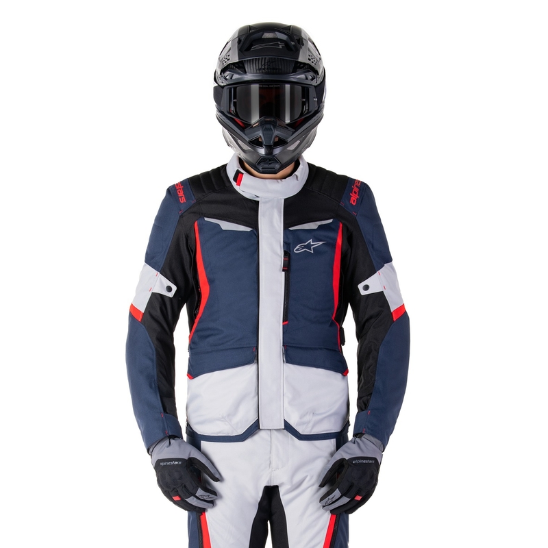 Alpinestars ST-1 Wodoodporna kurtka motocyklowa w kolorze ciemnoniebiesko-czarno-czerwonym