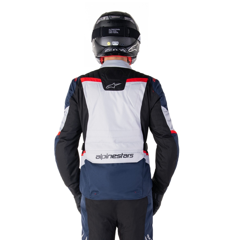 Alpinestars ST-1 Wodoodporna kurtka motocyklowa w kolorze ciemnoniebiesko-czarno-czerwonym
