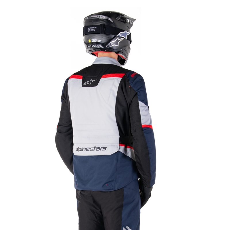Alpinestars ST-1 Wodoodporna kurtka motocyklowa w kolorze ciemnoniebiesko-czarno-czerwonym